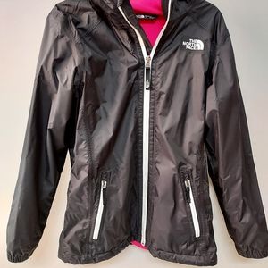 North Face Girls lined Rain Coat - Sz Large (14-16)